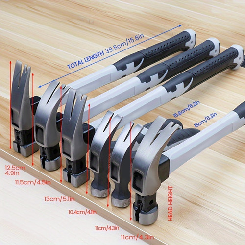 6pcs Set of Sheep Horn Hammer, Shockproof and Wear-Resistant Hammer Head, Anti-Skid Handle, Electrician Specific Hammer