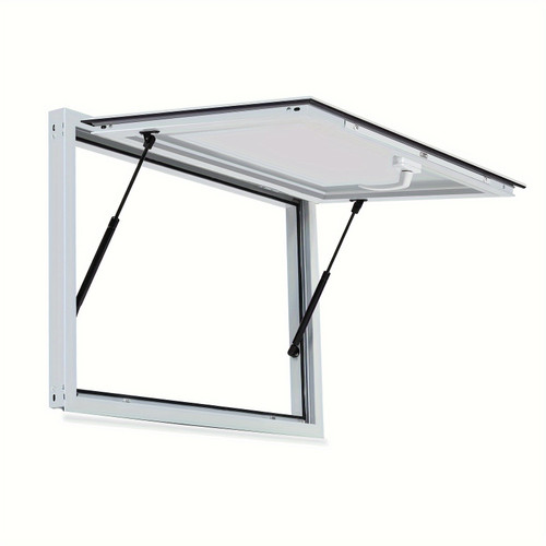 80 Degrees Concession Window with Awning - Easy Installation, No Glass, Door Handle for Food Truck or Trailer RV Camper 53W x 33H
