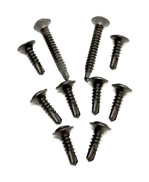 Redline Restomotive 1982-1992 Camaro / Firebird Door Jam Sill Plate Black Screws Set