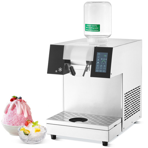 Commercial Snowflake Ice Machine - 507 lbs/24h Output, Stainless Steel Ice Shaver, Electric Snow Cone Maker with Air-Cooling System, Touch Control Panel