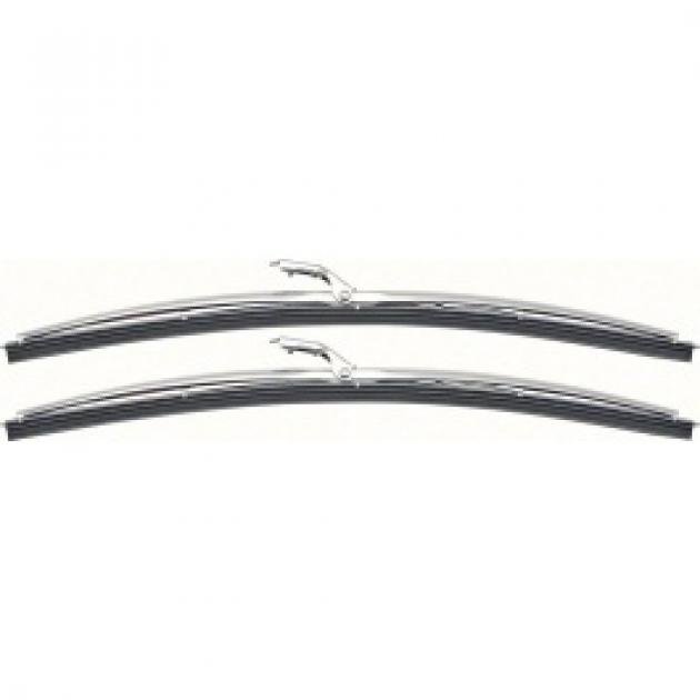 Nova & Chevy II Wiper Blades, Polished Stainless Steel, 1967-1969