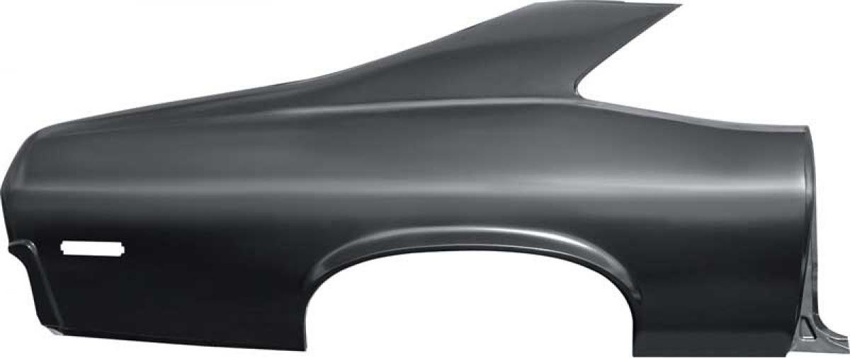 1970-1972 Nova, Ventura, Complete Rear Quarter Panel, 2 Door, with Sail Panel, RH Passenger Side