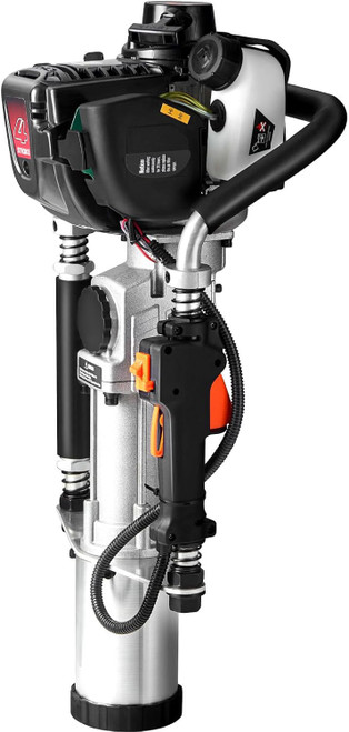 37.77cc Gas-Powered T Post Driver, 4-Stroke Engine Gasoline Fence Piling Pounder, with 3 Post Driving Head(45/55/88 mm), 1000W Portable Piledriver For Farm, Ranch Fencing, Road Improvements