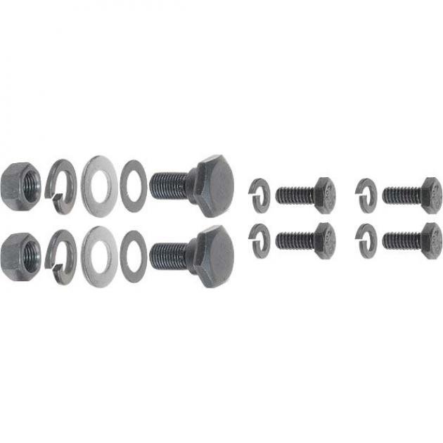 Trunk Arm & Spring Support Hardware - Black Oxide - 18 Pcs.- Ford Passenger