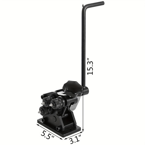 Manual Plate Steel Ring Bender - 13-1/2Hand Crank Bender for 3 + Circular Rings, Heavy-Duty Portable Industrial Tool with Ergonomic Handle, No Assembly Required, Metalworking Equipment | Sturdy Base Design | Robust Machinery, Metal Bending Tool