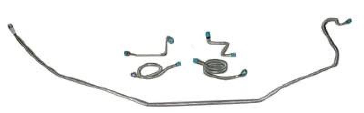 Shafers Classic Reproductions 1969 Chevrolet Full Size Front Brake Line Set, Stainless Steel FBL412S