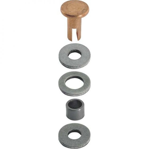 Model A Ford Starter Contact Button Terminal & Insulator Set - 5 Pieces