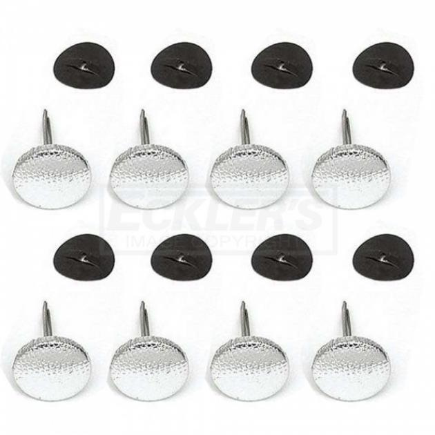Chevy Seat Button Kit, Silver, Bel Air, 1957