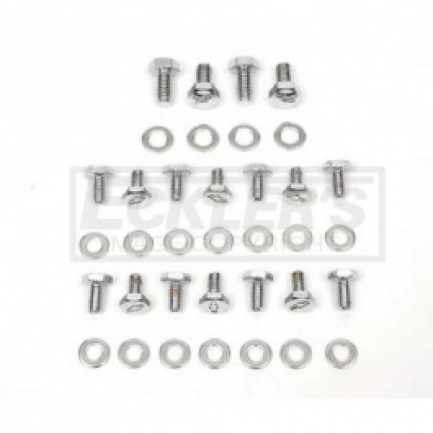 Nova And Chevy II Bowtie Valve Cover Bolts, Big Block, Chrome, For Cars With Steel Valve Covers, 1962-1979