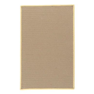 1.6′ x 2.5′ Brown and Yellow All Purpose Handcrafted Reversible Rectangular Outdoor Area Throw Rug