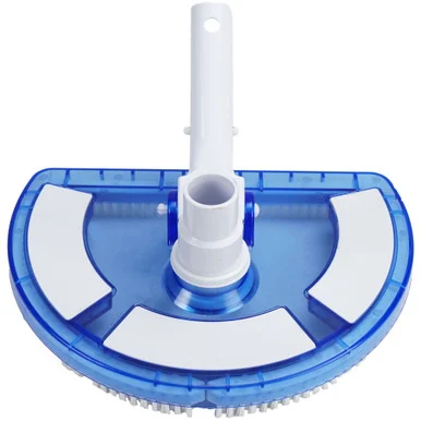 10.5″ White/Blue Deluxe Half Moon Vinyl Liner Pool Vacuum Head: Efficient, Durable, and Easy to Use!