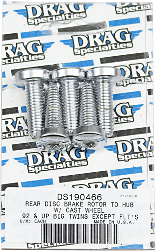 DRAG SPECIALTIES Cast Rear Rotor Bolt Kit - '92-'17 MK307