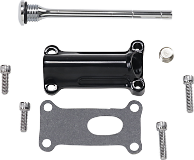 DRAG SPECIALTIES Engine Oil Spout Kit - Black 323056B