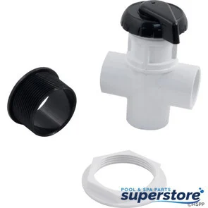 11-4020BLK Balboa Water Group/ITT Diverter Valve, Hydro-Air/BWG Hydroflow, 1″, 3 Way, Black