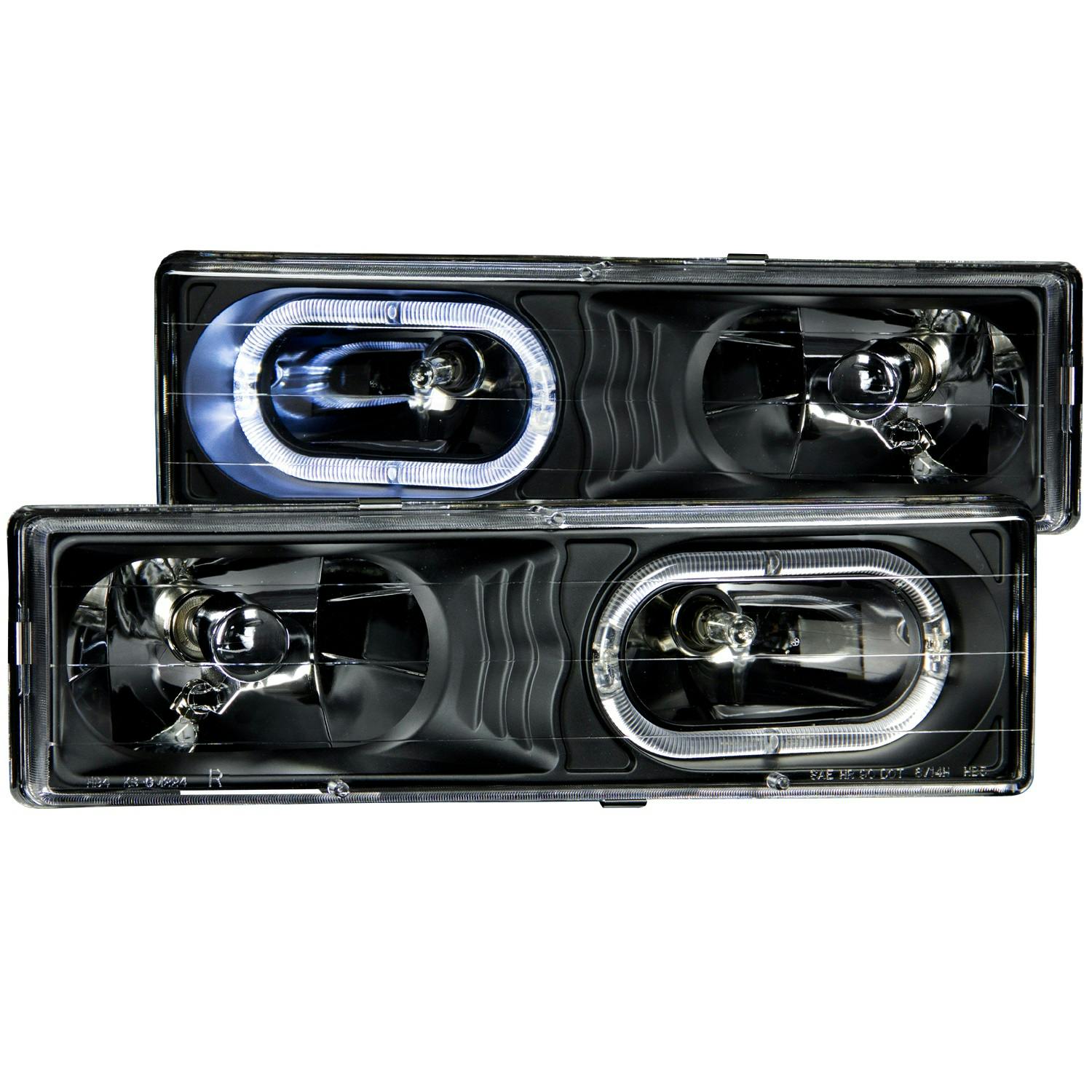 AnzoUSA 111007 Crystal Headlight Set w/Halo
