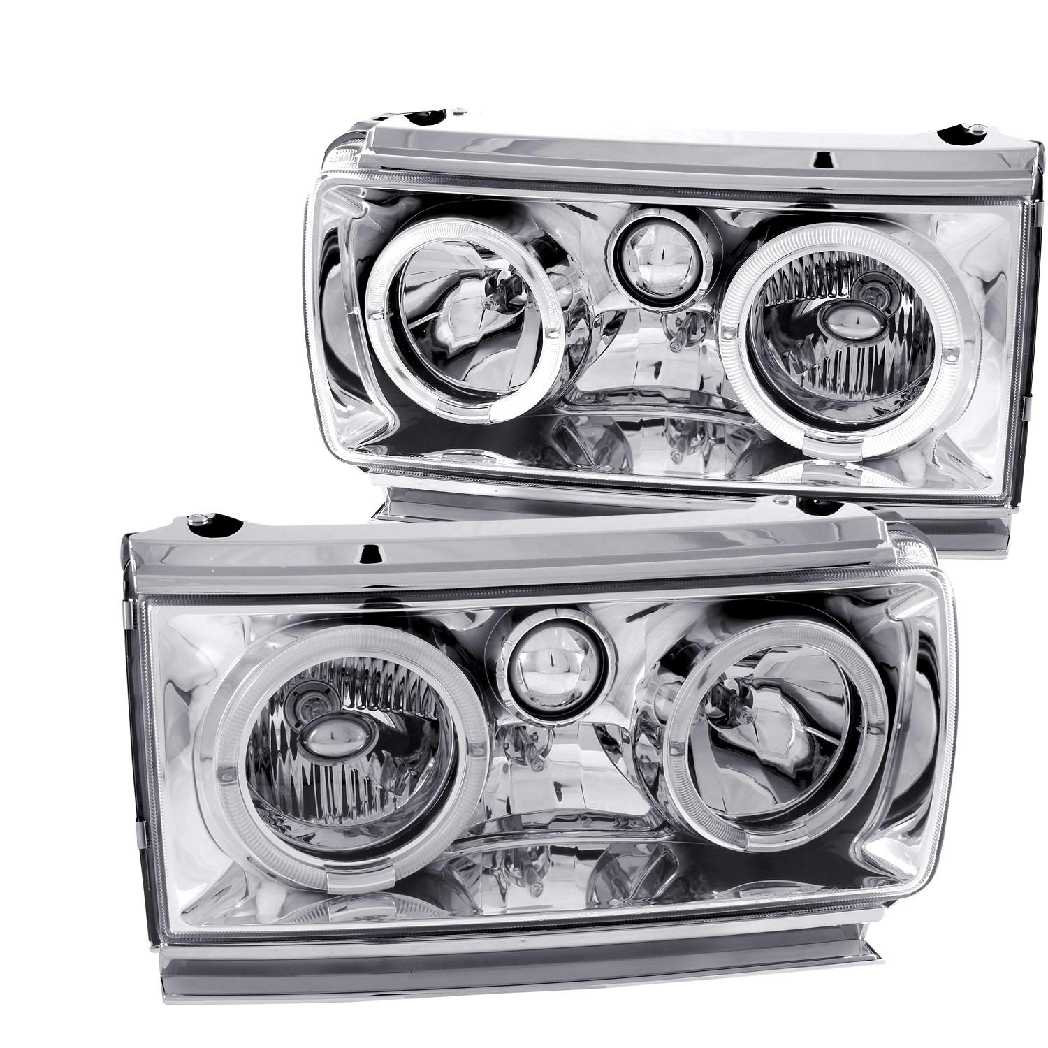 AnzoUSA 111092 Crystal Headlight Set w/Halo