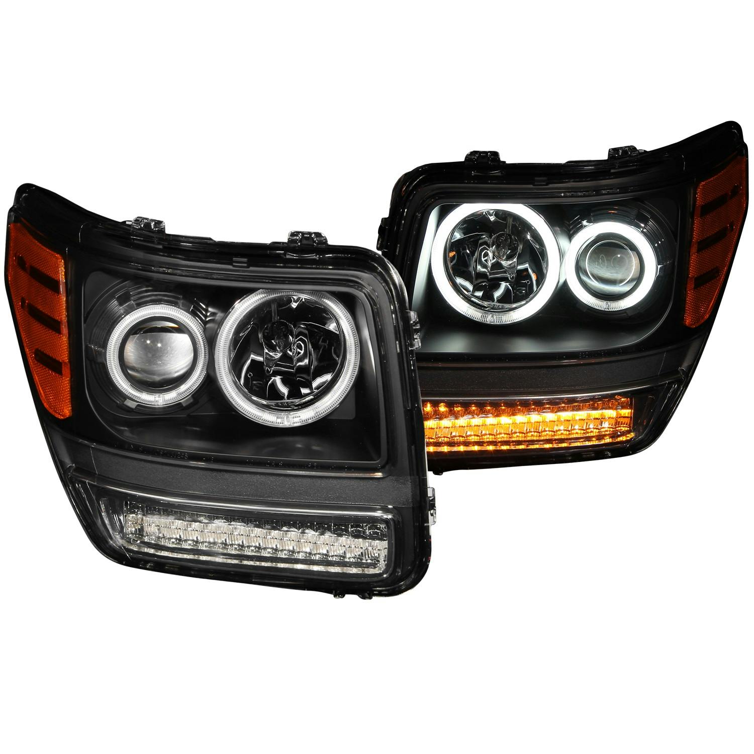 AnzoUSA 111145 Projector Headlight Set w/Halo