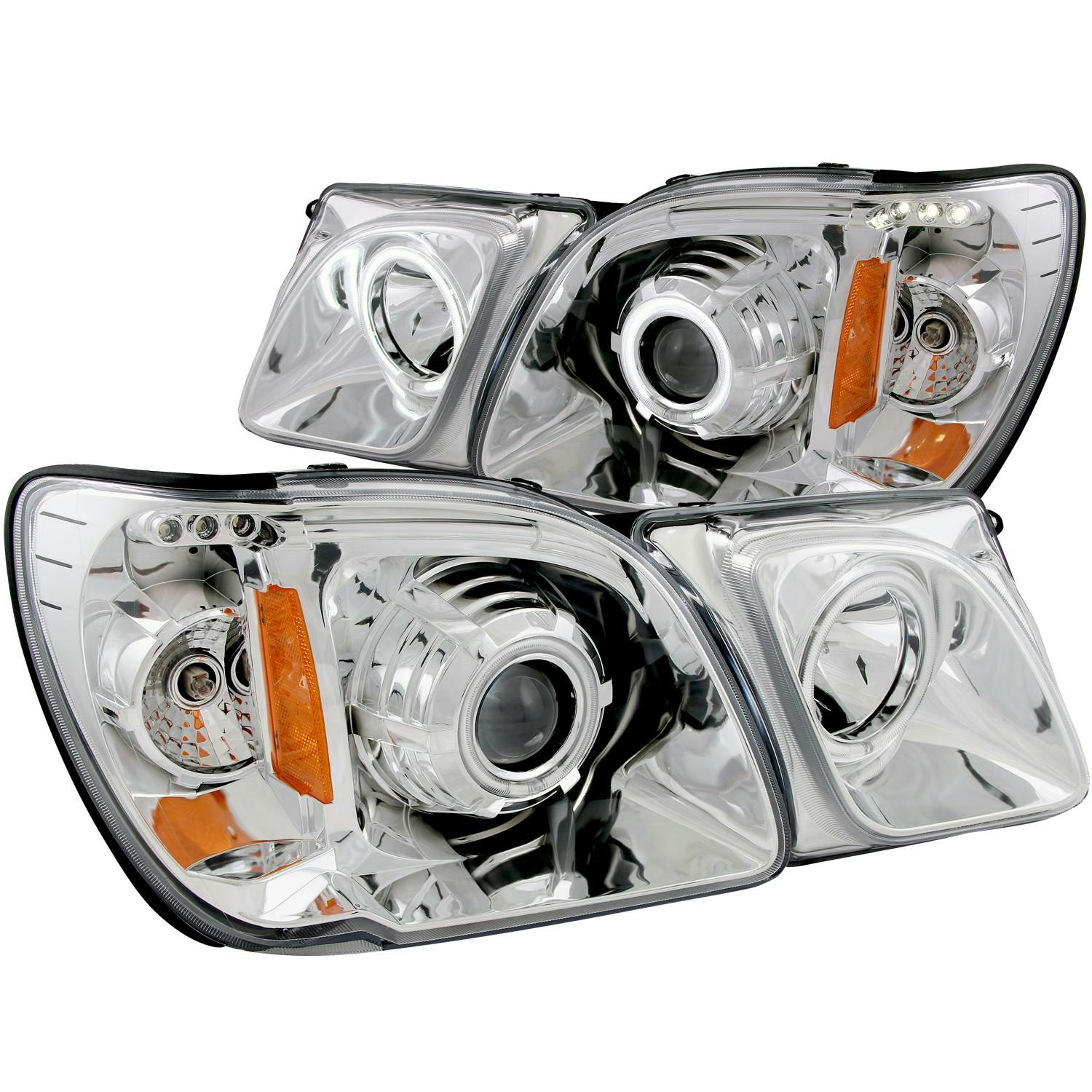 AnzoUSA 111169 Projector Headlight Set w/Halo