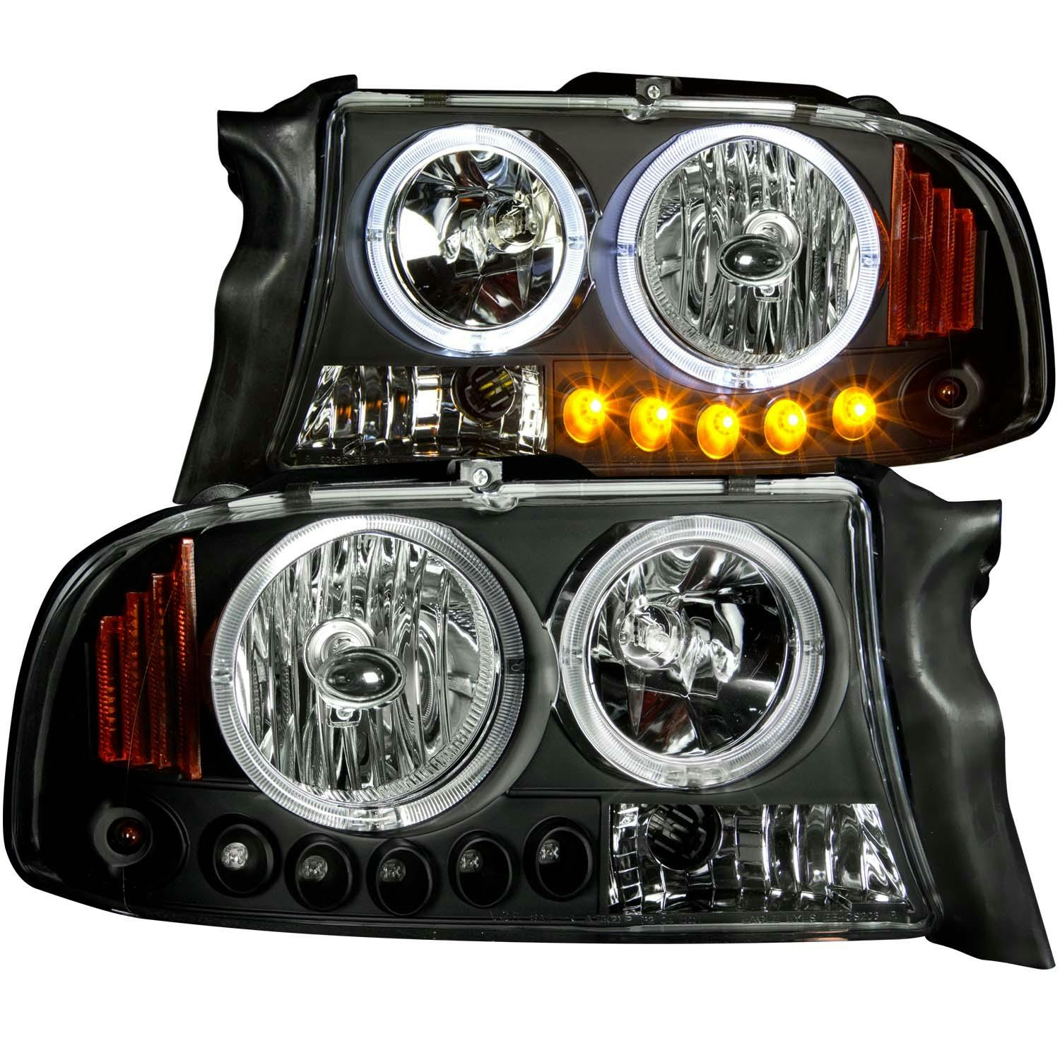 AnzoUSA 111194 Crystal Headlight Set w/Halo