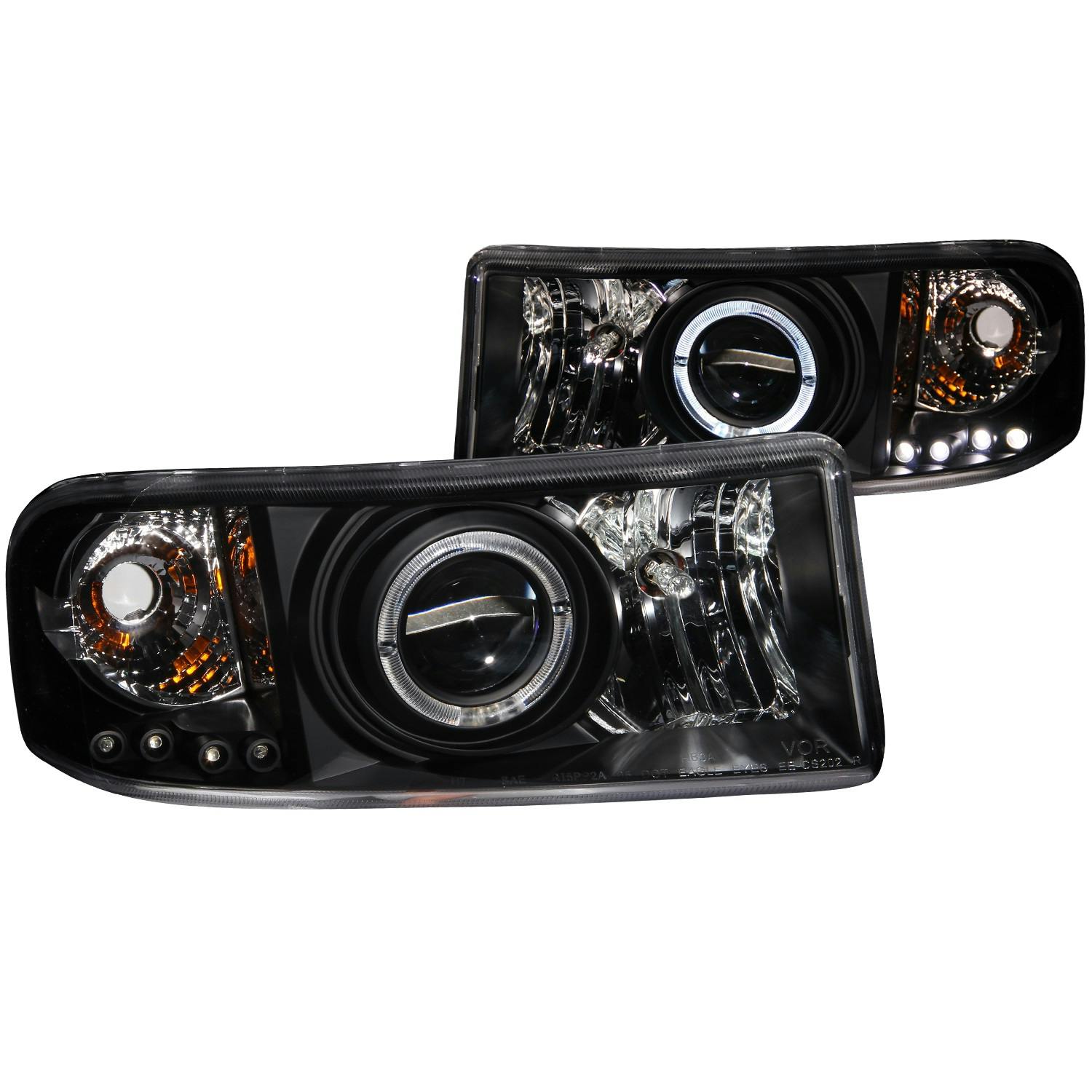AnzoUSA 111196 Projector Headlight Set w/Halo