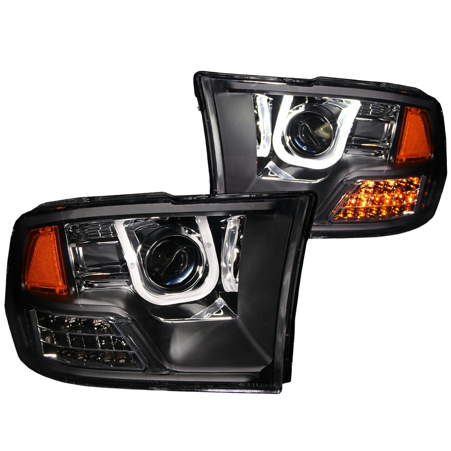 AnzoUSA 111270 Projector Headlights with U-Bar Black