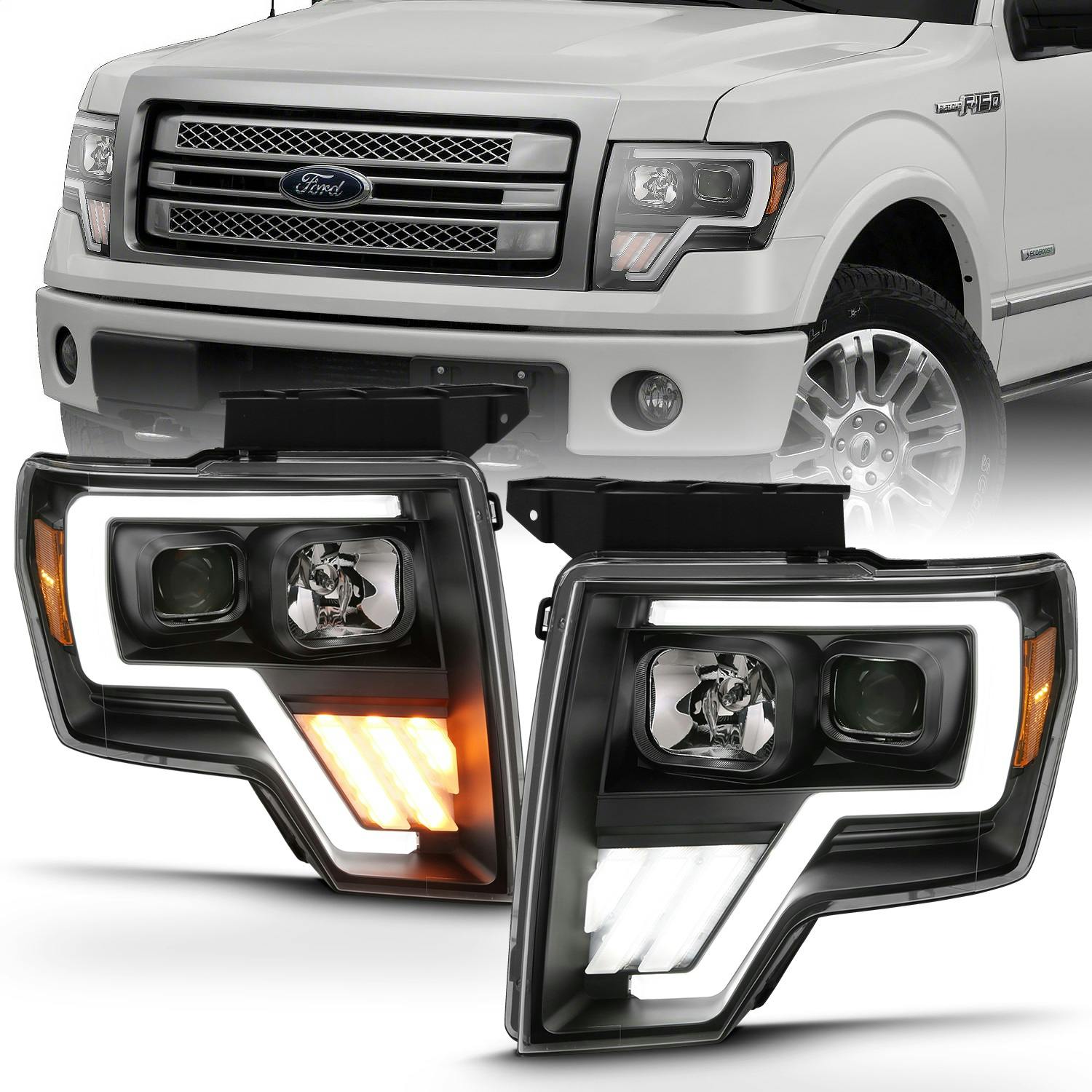 AnzoUSA 111469 Projector Headlight Set w/Halo