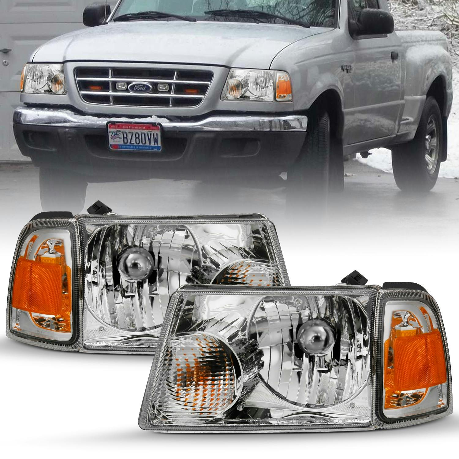 AnzoUSA 111484 Crystal Headlight Set
