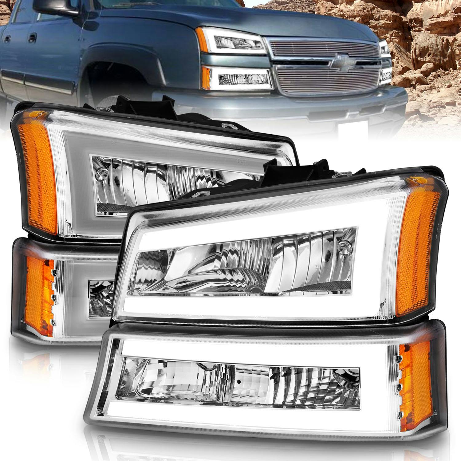 AnzoUSA 111502 Crystal Headlight Set