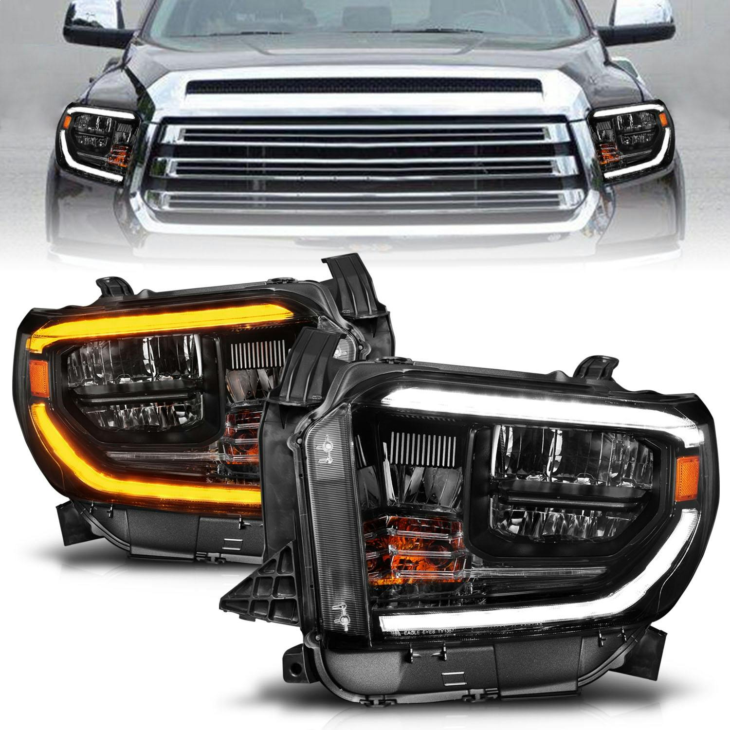 AnzoUSA 111533 LED Crystal Headlight Set