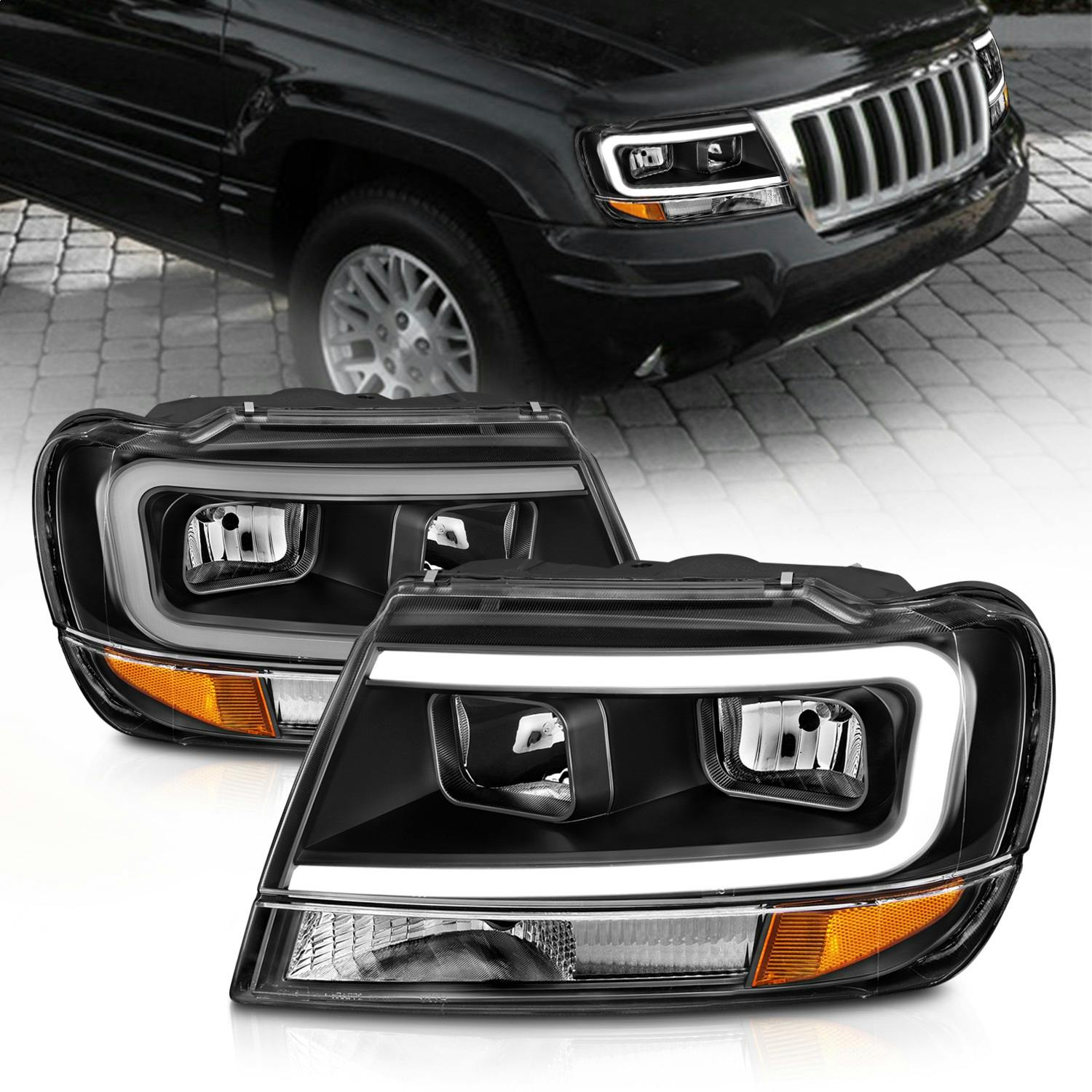 AnzoUSA 111537 Crystal Headlight Set