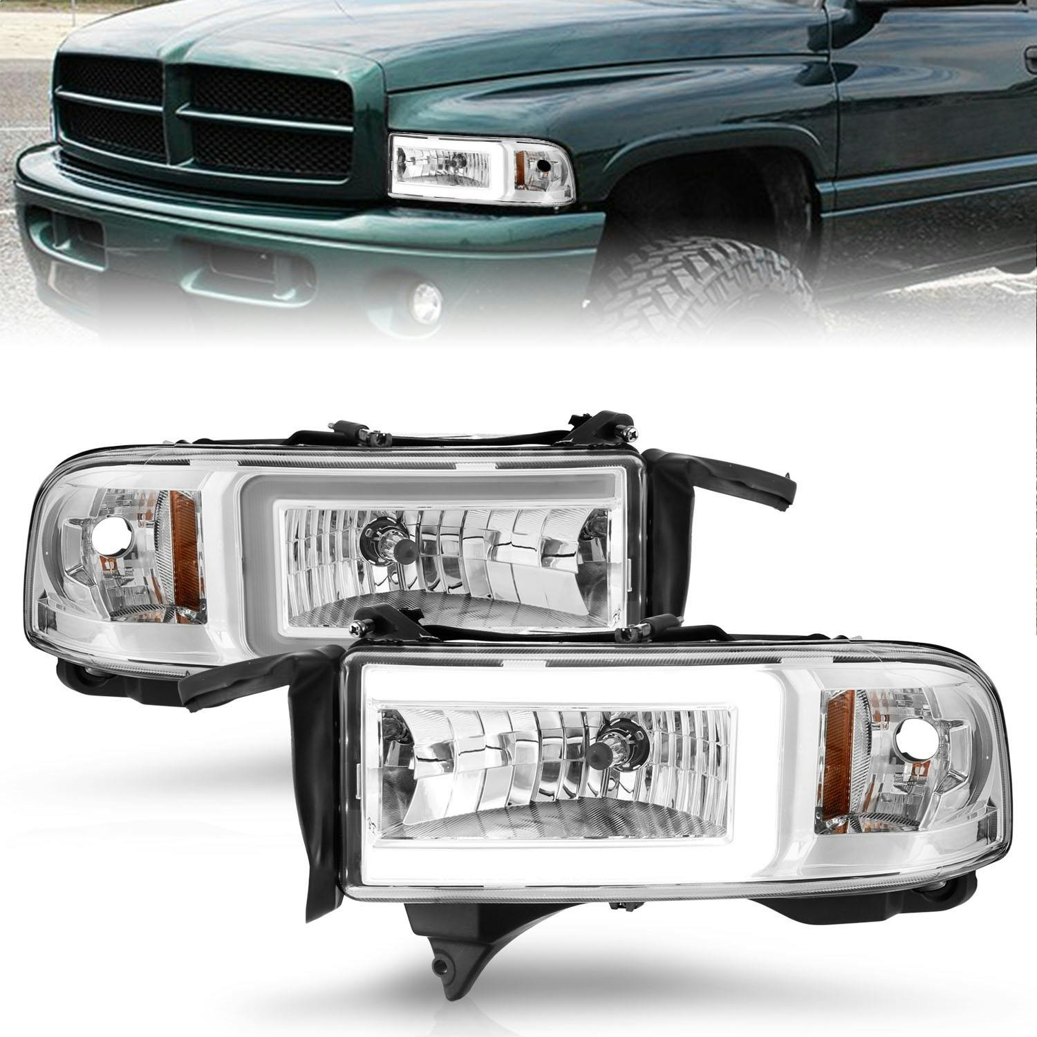 AnzoUSA 111555 LED Crystal Headlight Set