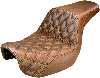 SADDLEMEN Step Up Seat - Lattice Stitched - Brown - FXD 806-04-172BR