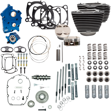 S&S CYCLE Power Pack - GearDrive with Highlighted Fins - Water Cooled - M8 310-1102A