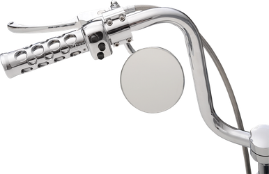 DRAG SPECIALTIES 4" Round Mirror - Adjustable Stem KA-1-BC4