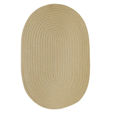 12′ x 15′ Tortilla Brown Solid Handcrafted Reversible Outdoor Area Throw Rug