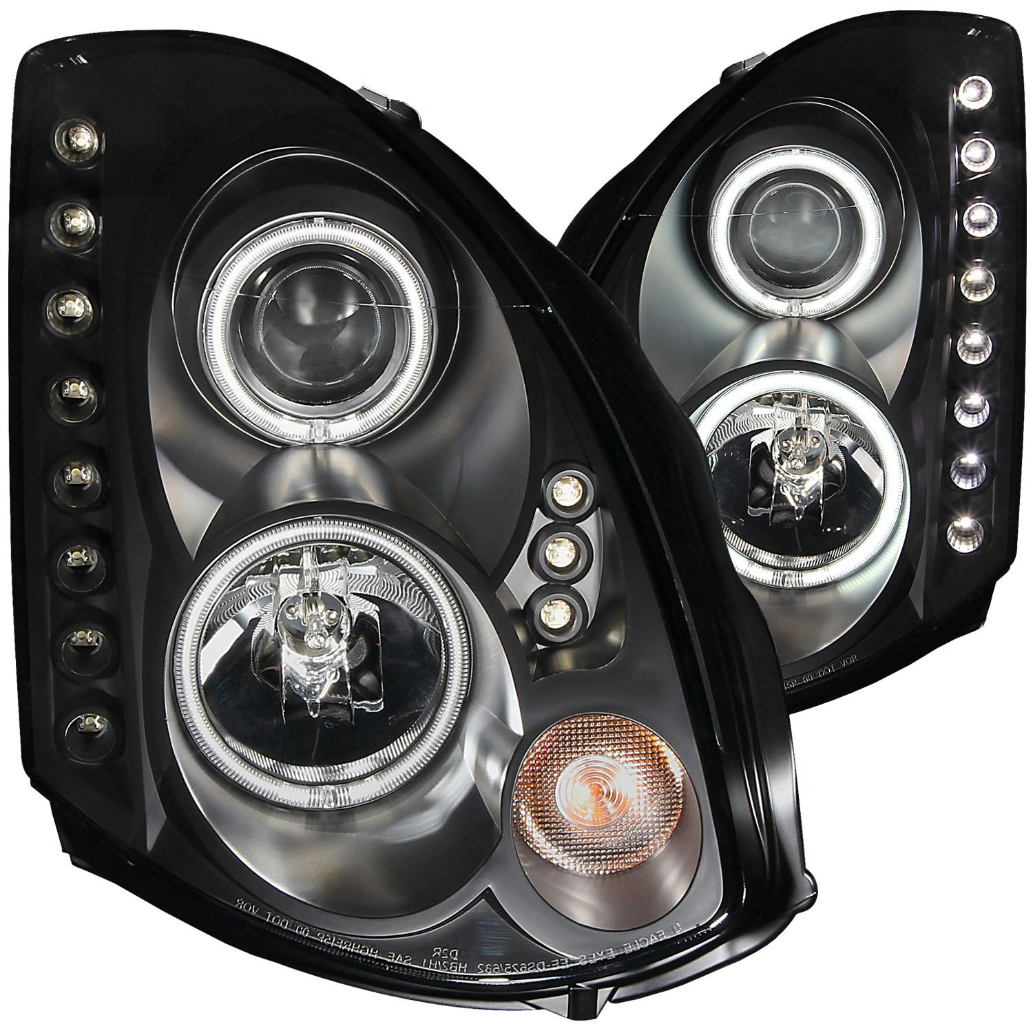 AnzoUSA 121363 Projector Headlight Set w/Halo