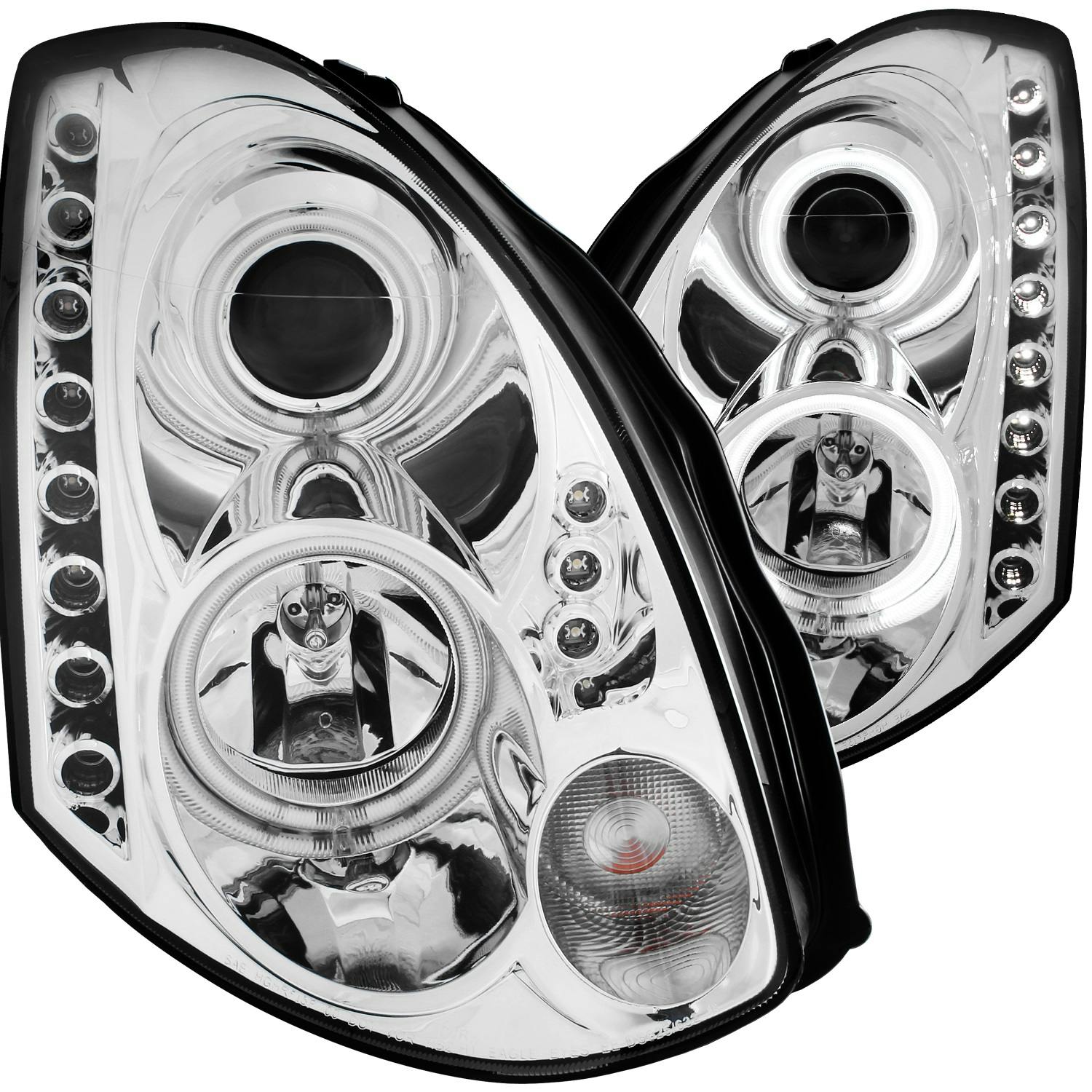 AnzoUSA 121364 Projector Headlight Set w/Halo