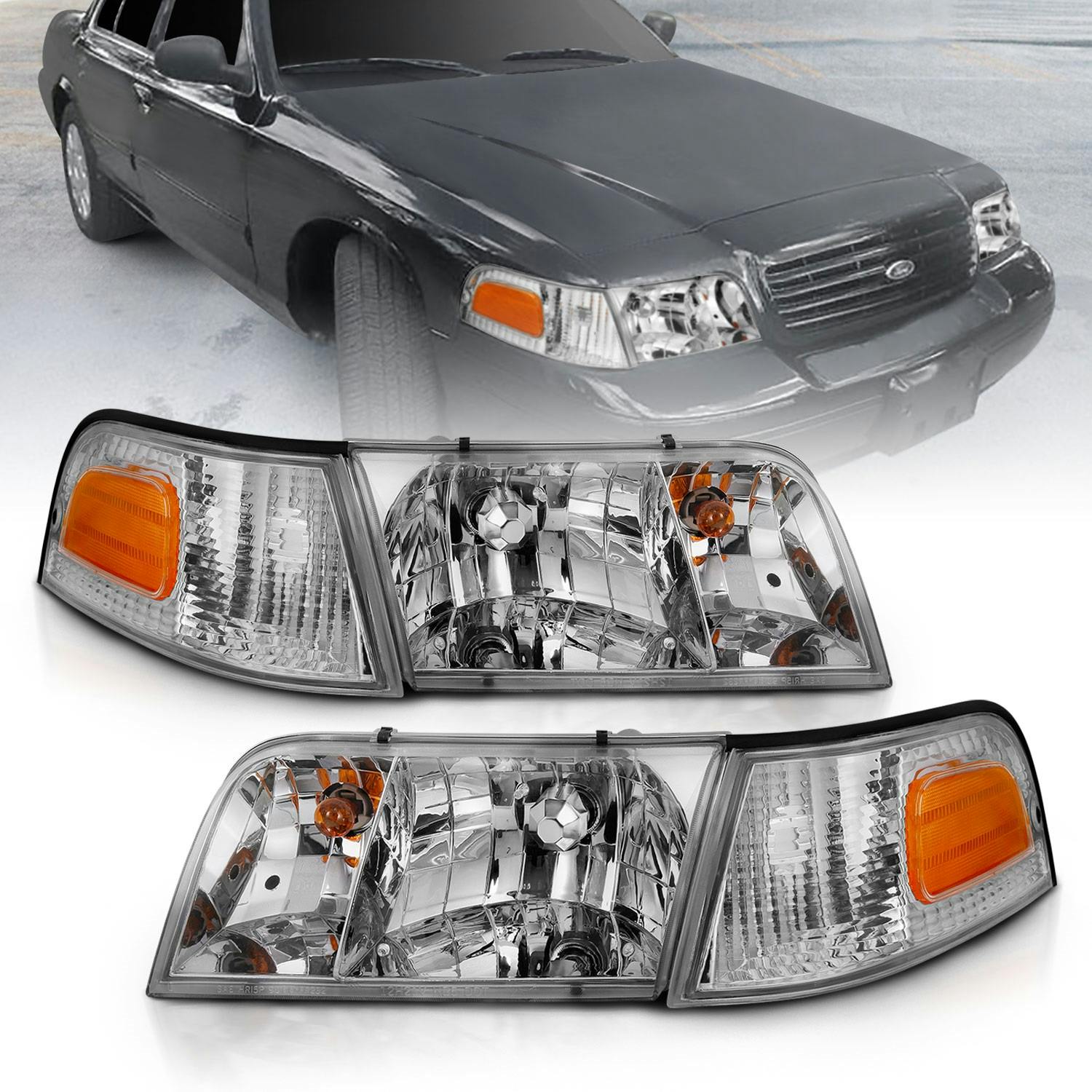 AnzoUSA 121556 Crystal Headlight Set