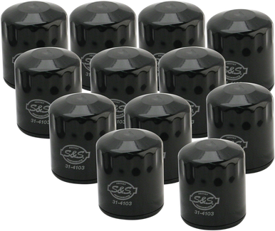 S&S CYCLE Oil Filter - Black - 12-Pack 310-0241