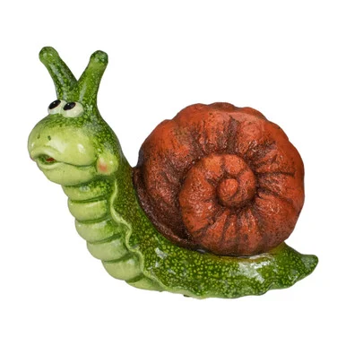 13.5″ Green and Brown Snail Outdoor Garden Statue: Whimsical Delight for Your Outdoor Space