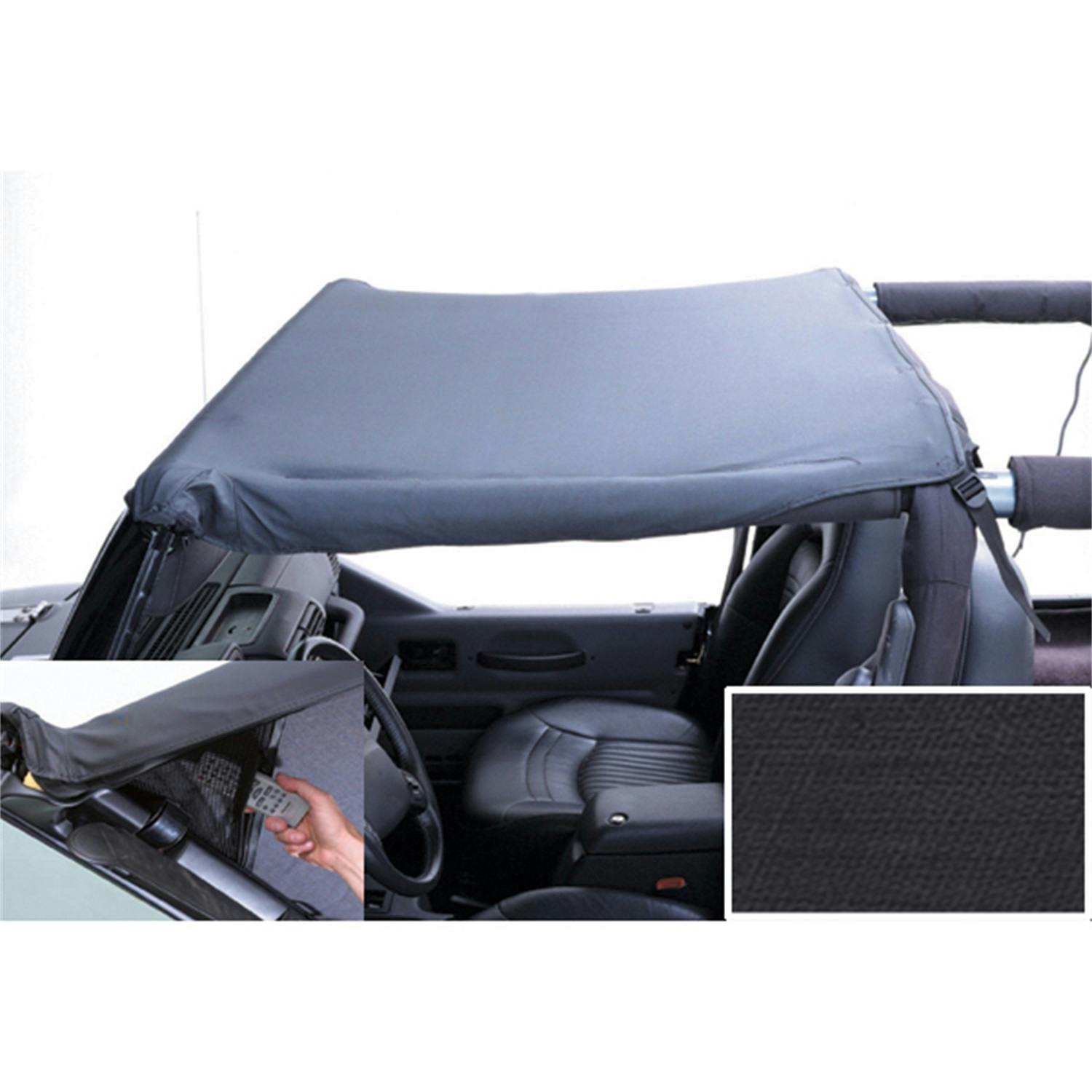 Rugged Ridge 13585.15 Pocket Brief Top; Black Denim; 97-06 Jeep Wrangler TJ