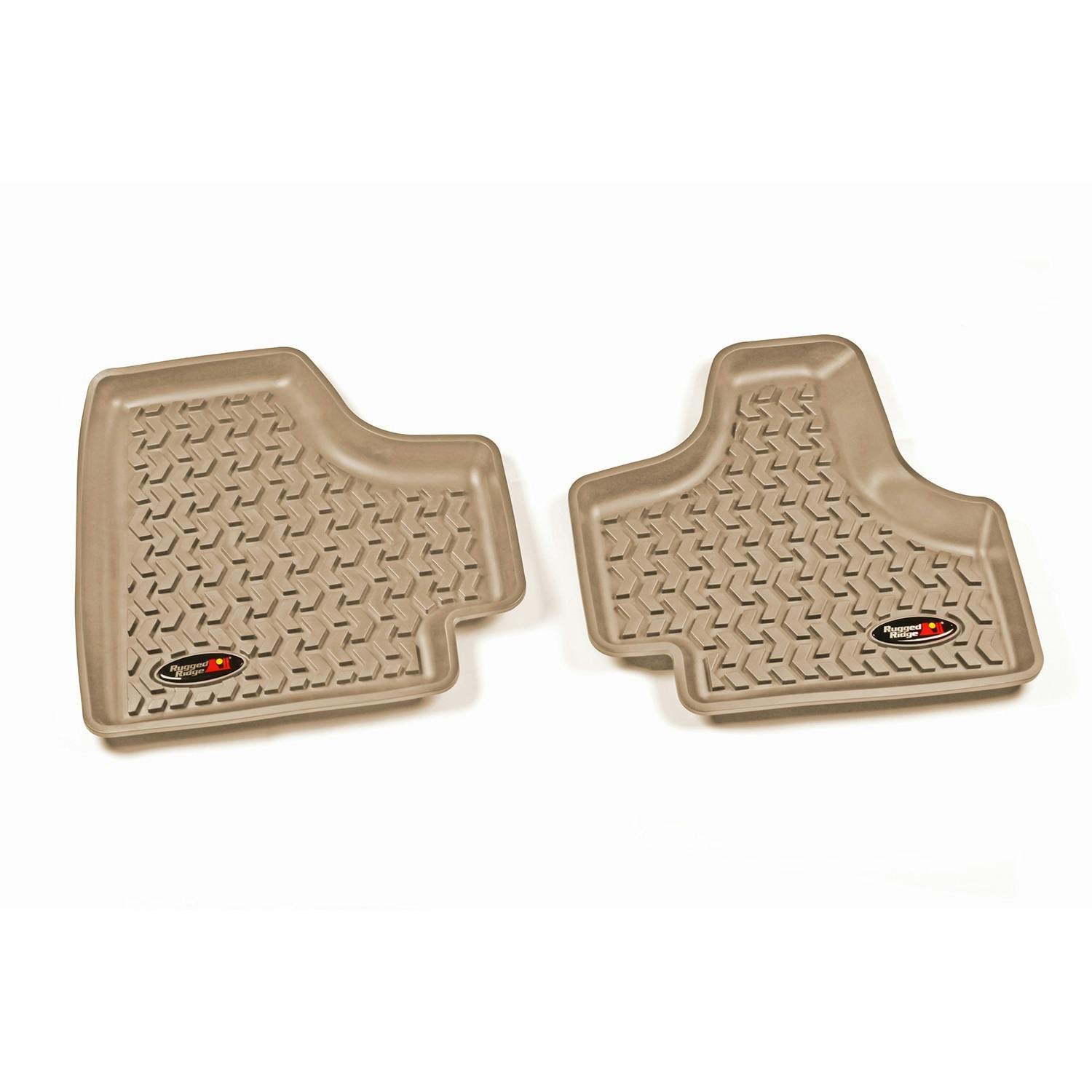 Rugged Ridge 13950.20 Floor Liners; Rear; Tan; 08-12 Jeep Liberty KK