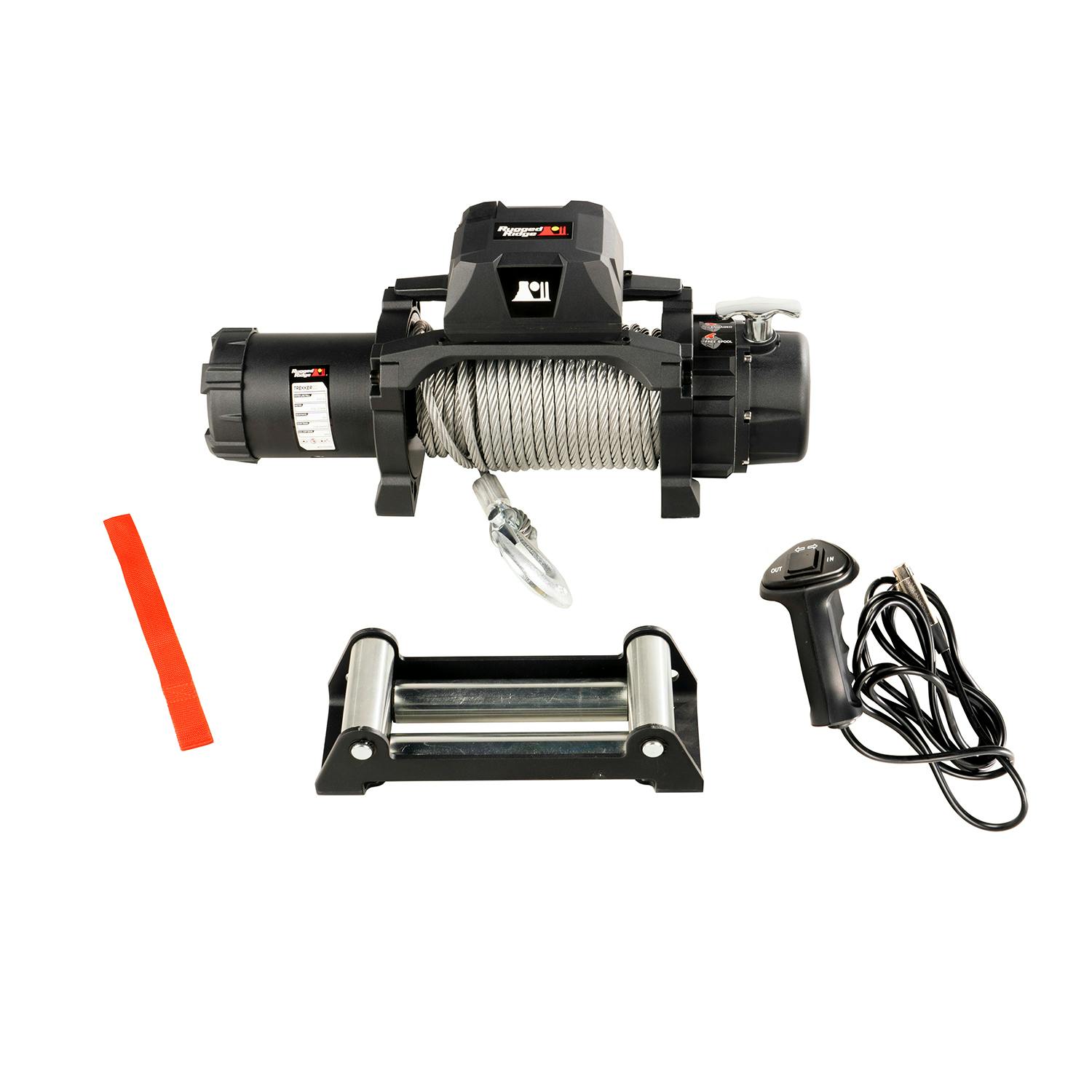Rugged Ridge 15100.07 Trekker C10 Winch, 10,000lb Cable Wired