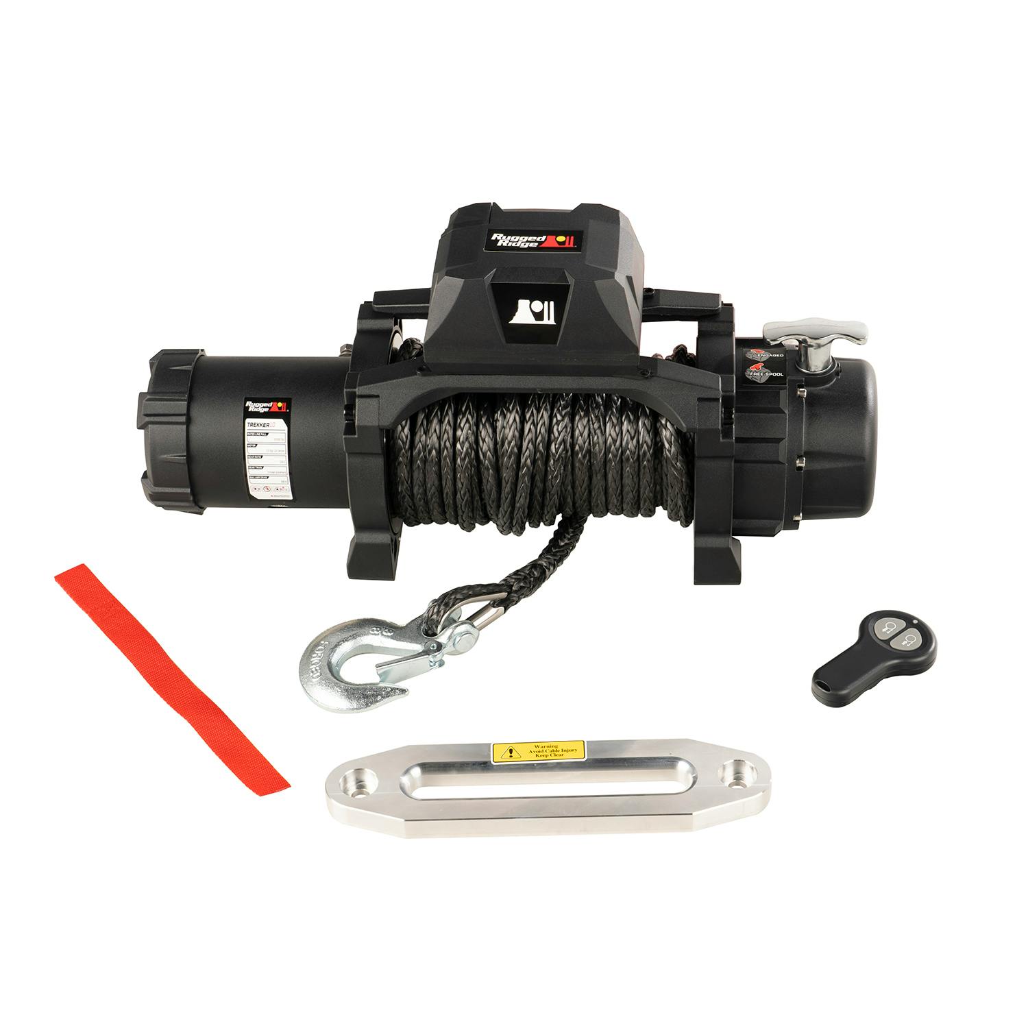 Rugged Ridge 15100.08 Trekker S10 Winch, 10,000lb Rope Wireless