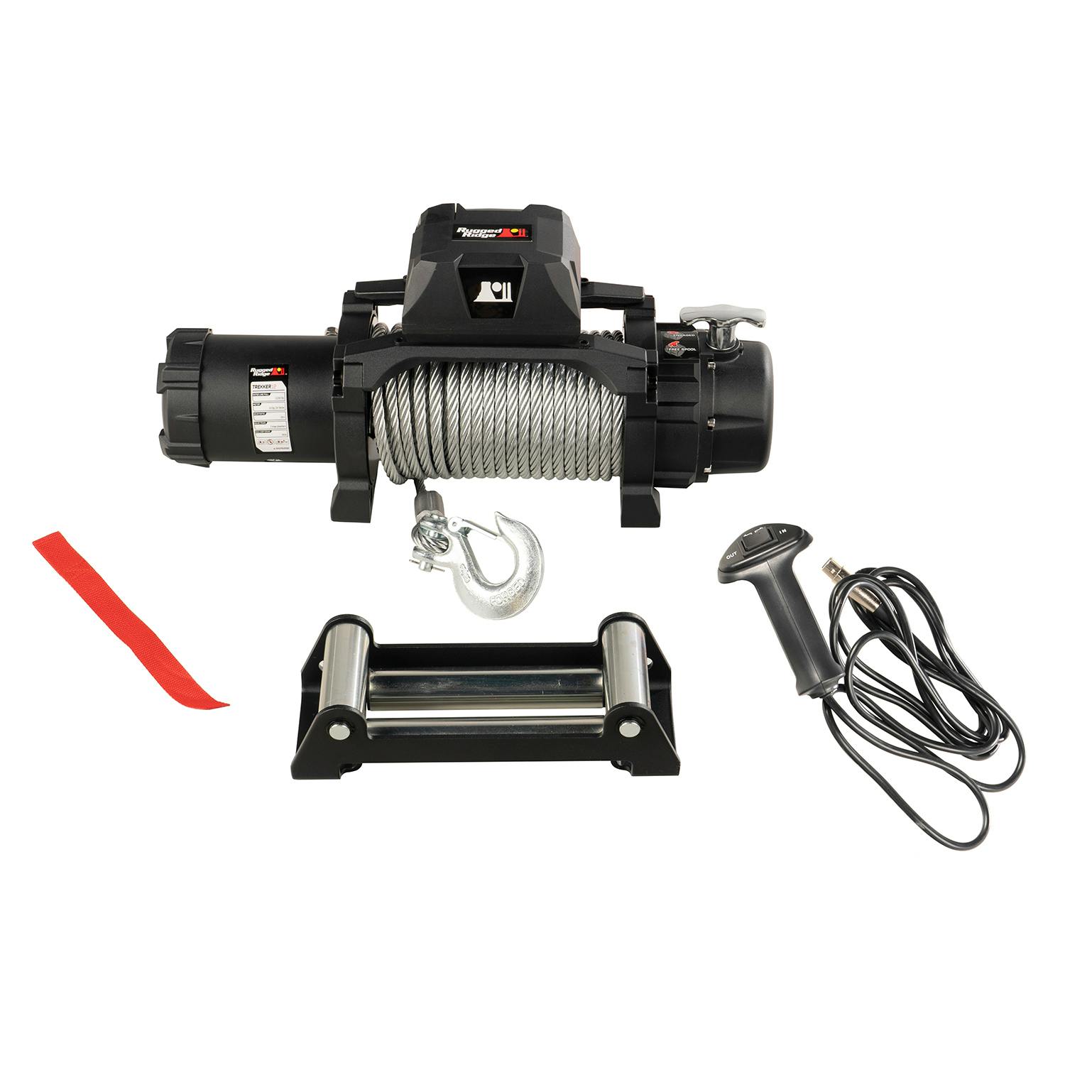 Rugged Ridge 15100.24 Trekker C12.5 Winch, 12,500lb Cable Wired