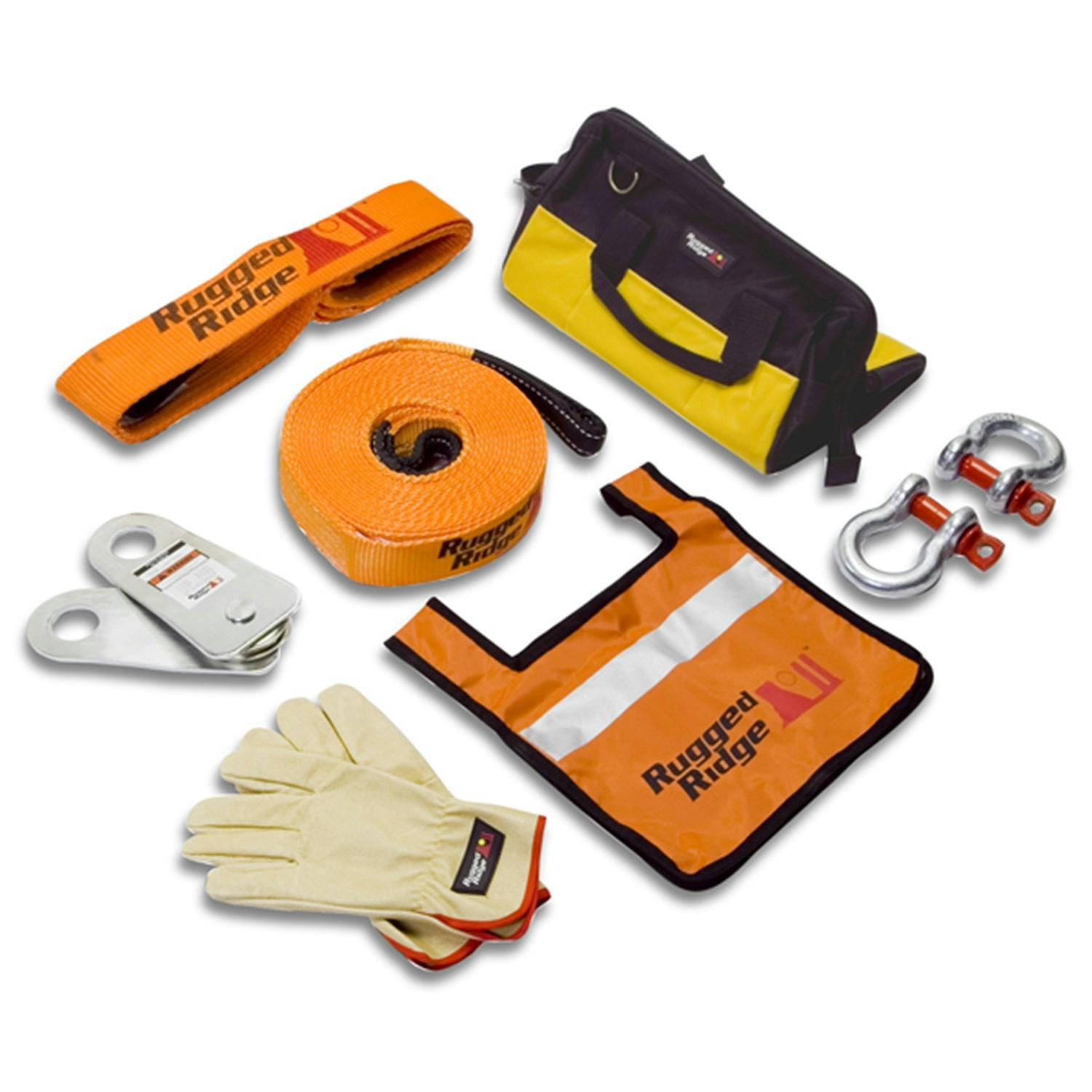 Rugged Ridge 15104.25 XHD Recovery Gear Kit; 20000 Pounds