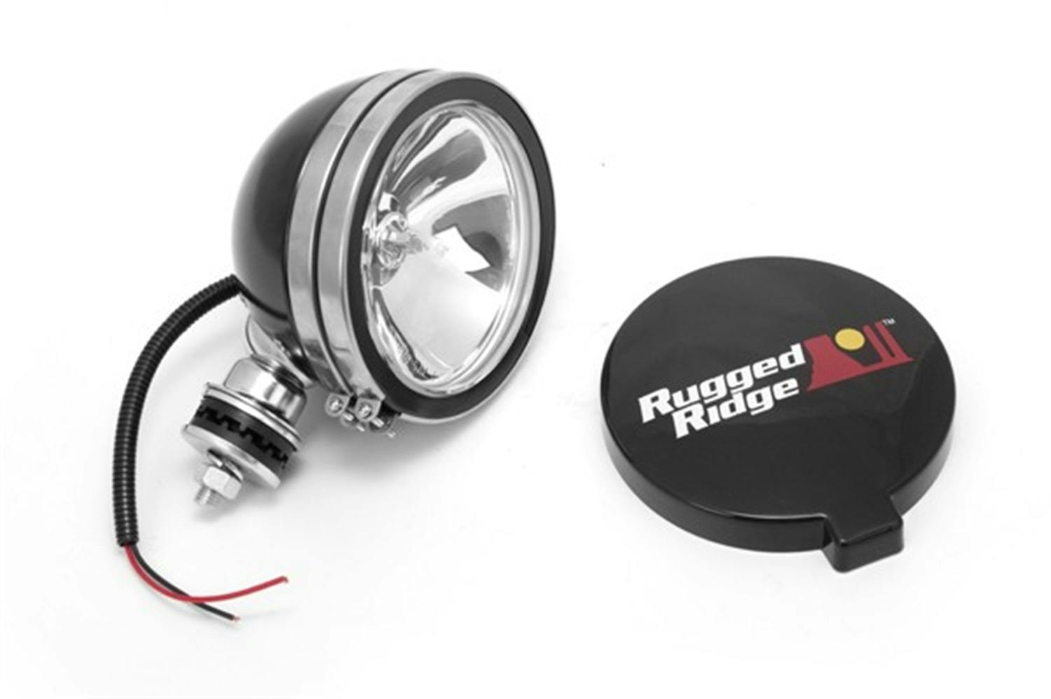 Rugged Ridge 15207.01 6 Inch Halogen Light Kit; Black Steel Housing