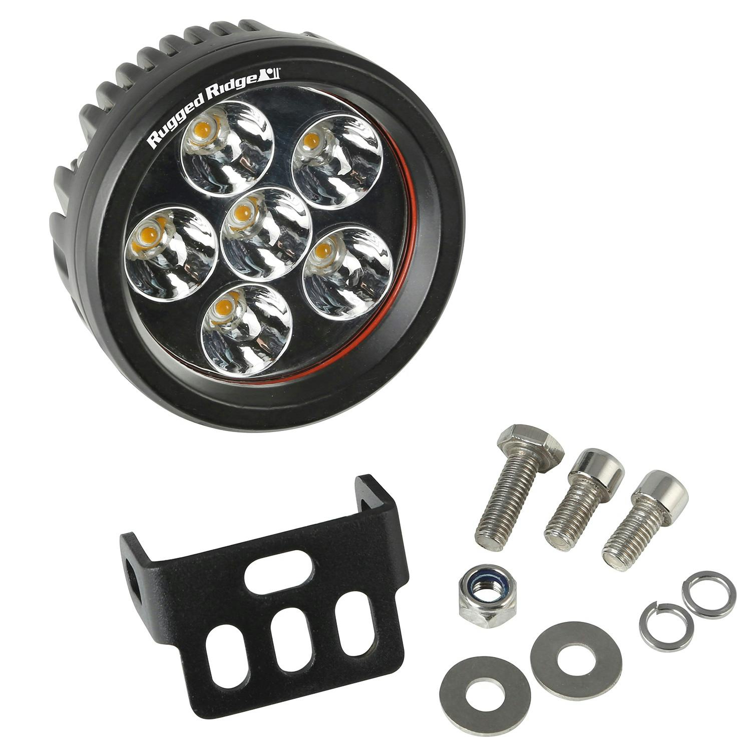 Rugged Ridge 15209.01 3.5 Inch Round LED Driving Light; 18 Watt; 1040 Lumens