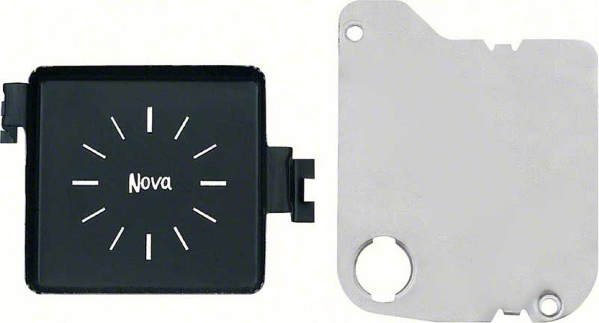 1968-74 Chevy II, Nova, Dash Clock Opening Delete Plate, GM Licensed