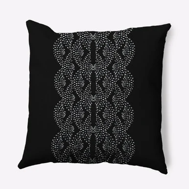 16″ x 16″ Black and White Dotted Focus Outdoor Throw Pillow